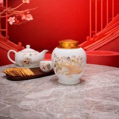 LCC1A - Lọ chè dáng chóe - Cao 15cm - ĐK 10cm - 2,5 Lạng
